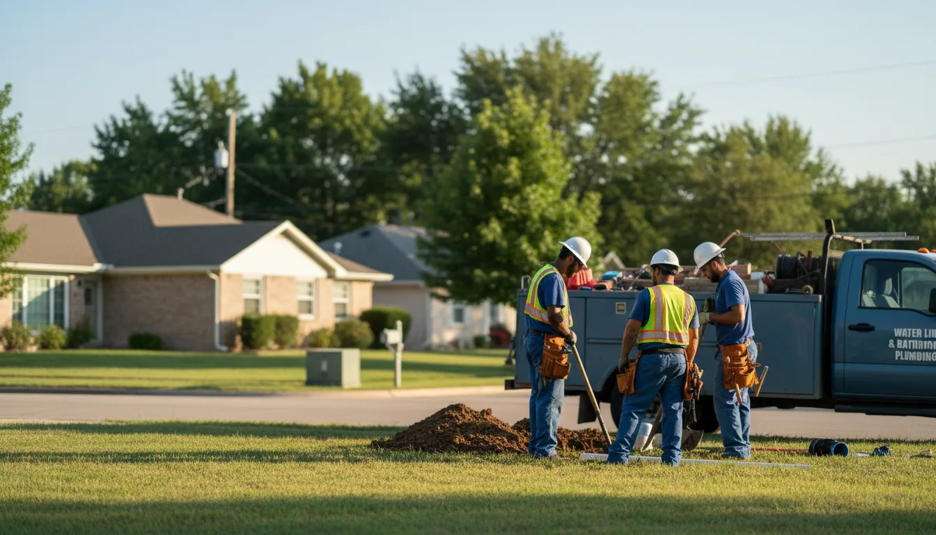 Residential water line and bathroom plumbing service in Como, MS